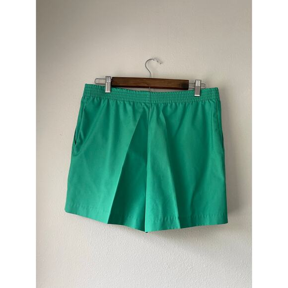 Play It Again Vintage Green Elastic-Waist Sport Trouser Shorts – Size Small - Picture 4 of 6